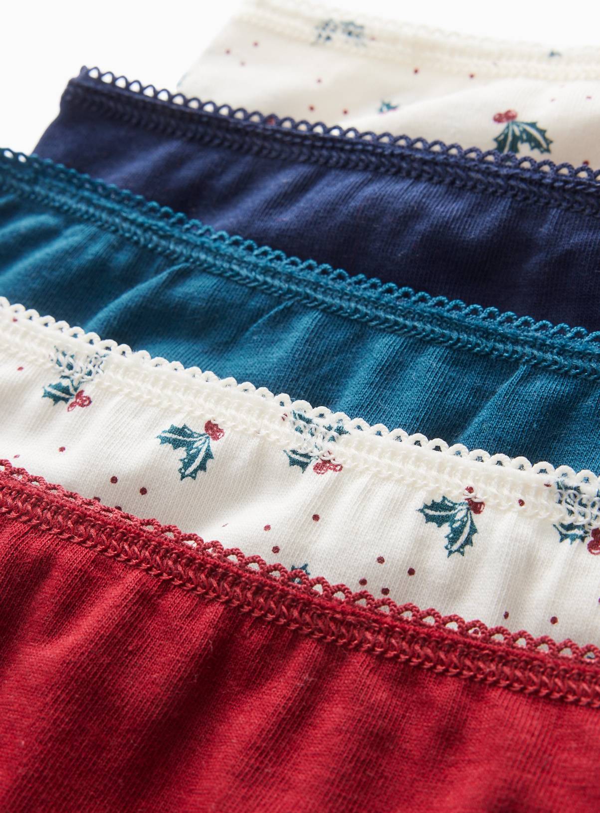 Christmas Holly Full Briefs 5 Pack 14 - Image 3